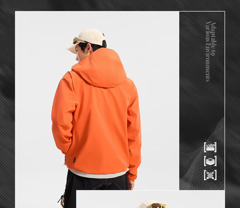 361° Hardshell Assault Jacket Men's and Women's Kaudra Autumn and Winter Sports Outdoor Windproof Hooded Jacket 632533609-4 12