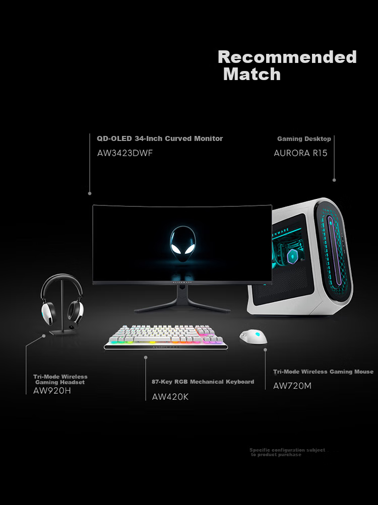 Alienware AW420K Wired Gaming Mechanical Keyboard with Red Switches, RGB Lighting, 87 Keys, TKL Layout, Fully Programmable, Holiday Gift, Black 22