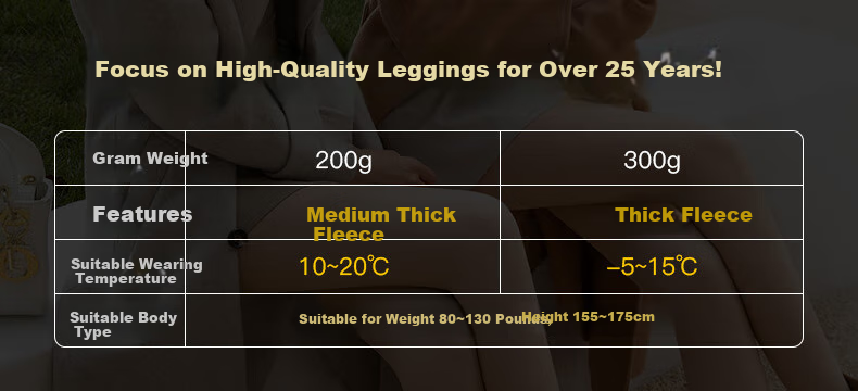 LangSha Women's Autumn Winter Fleece-Lined Leggings Thickened Tights Black and Nude Warm Slimming Pants 1
