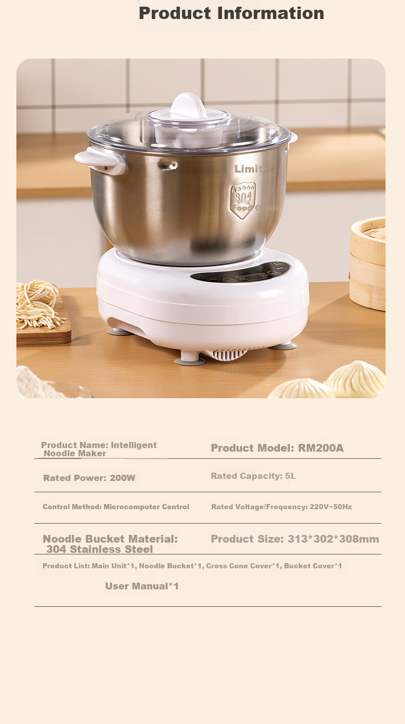 Royalstar Home Automatic Dough Mixer, Kneading Machine, Small Timerless Unattended Dough Mixer, Fermentation All-In Machine, Smart Bread Flour, 7 Liters, RM200H 17