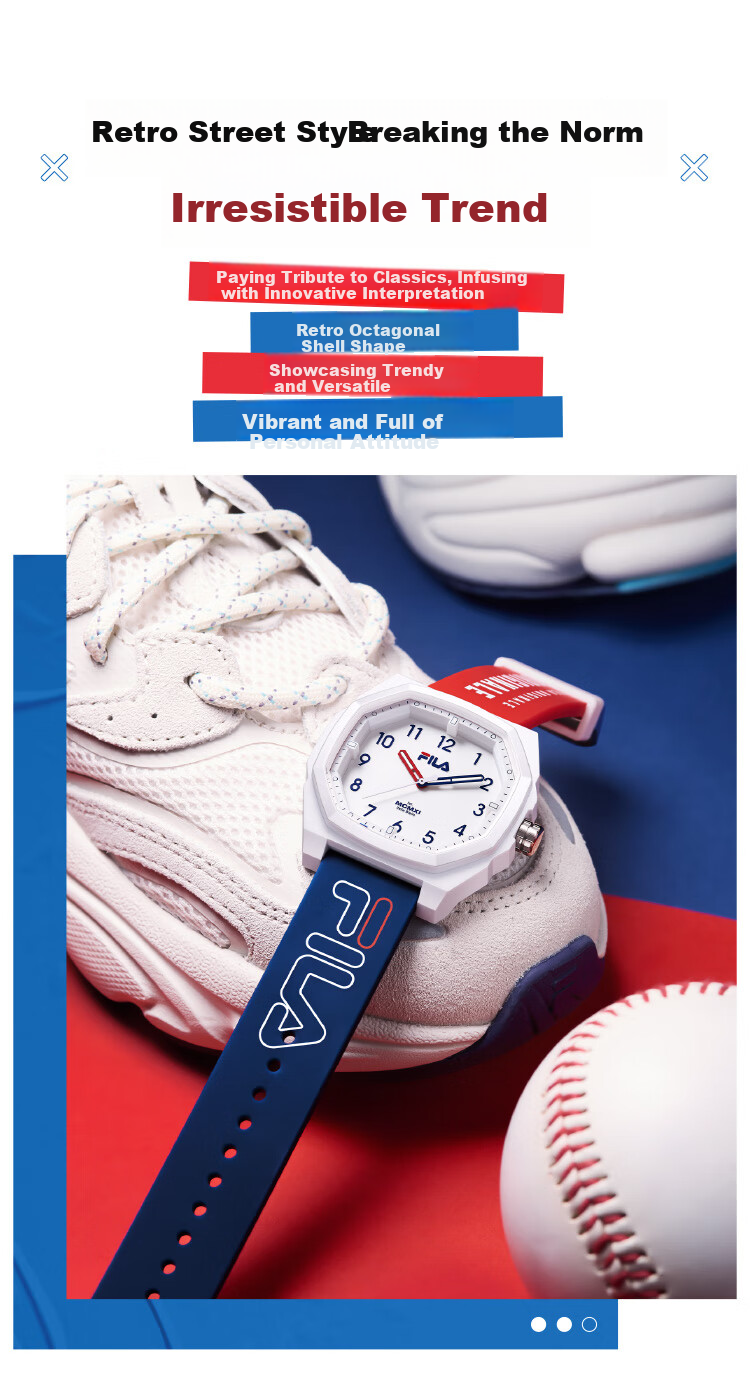 FILA Watch, Retro Dad Style, for Men And Women, Middle School And High School Students, Classic Color Wristwatch, 6694-003 2