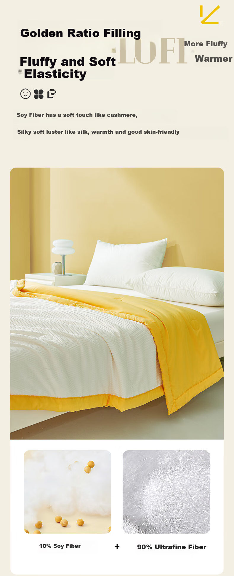 Grace Class A 10% Soy Fiber Machine Washable Summer Quilt Single Summer Air Conditioning Quilt Core Cooling Quilt 150x200cm 7