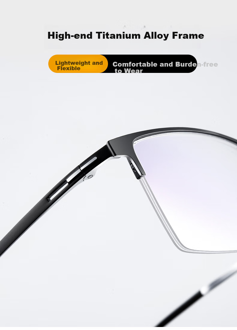 Yupintang Reading Glasses for Men And Women, Japanese Imported Smart Zoom And Color-Changing Anti-Blue Light Glasses, Ultra-Light Titanium Metal Self-Operated Mid-Autumn Festival 10
