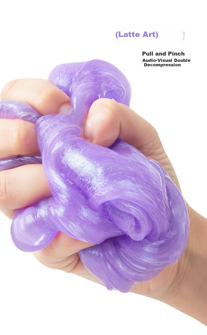 Meiletongnian Gravity Mud Slime, Bubbles, Space Crystal Mud, Liquid Glass, Children's Gift, Pink Ocea 11