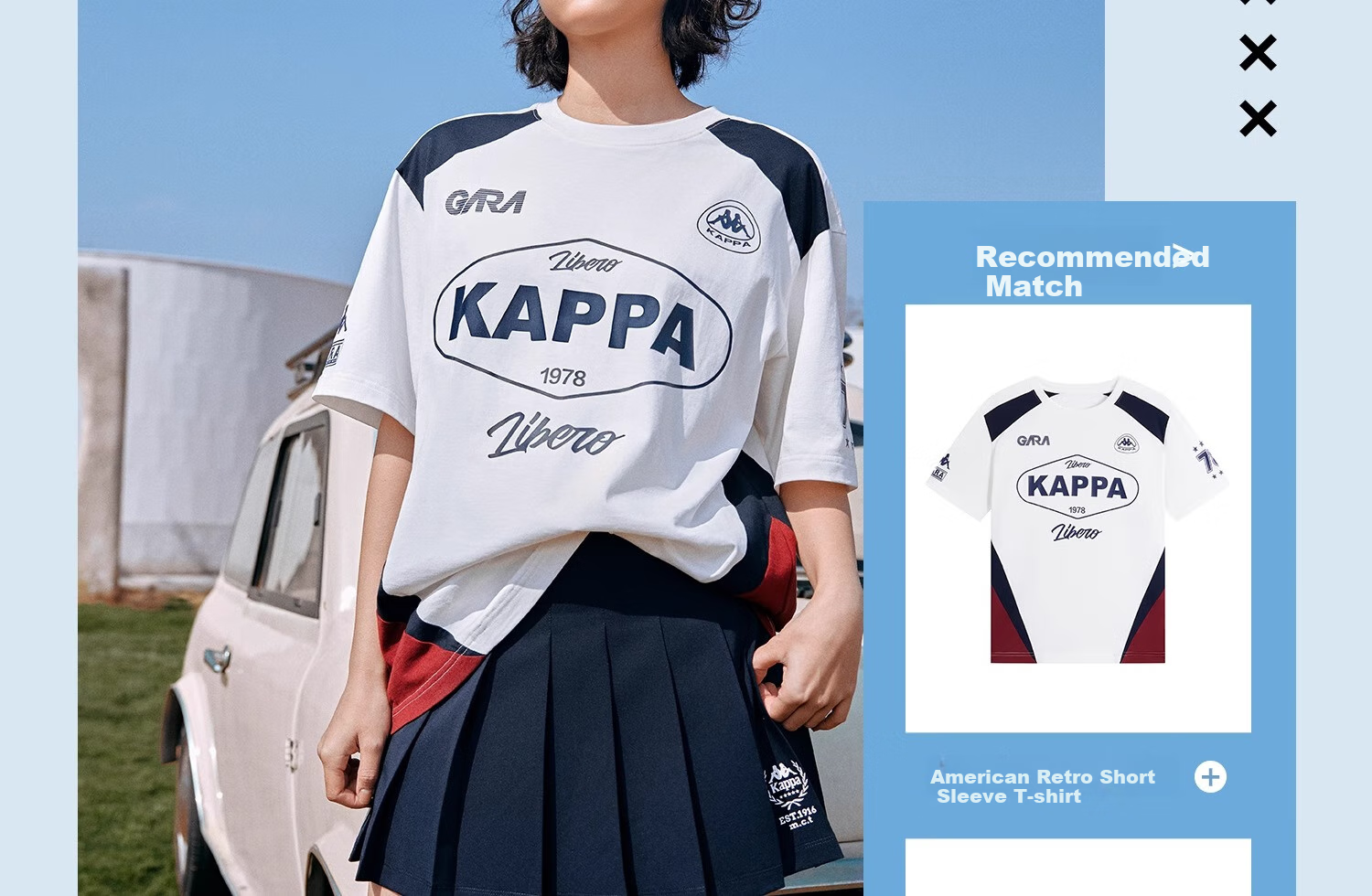 Kappa Back-to-Back Sports T-Shirt Men Summer New Casual Cotton Short Sleeve Couple American Style K0FW2TD90D 14
