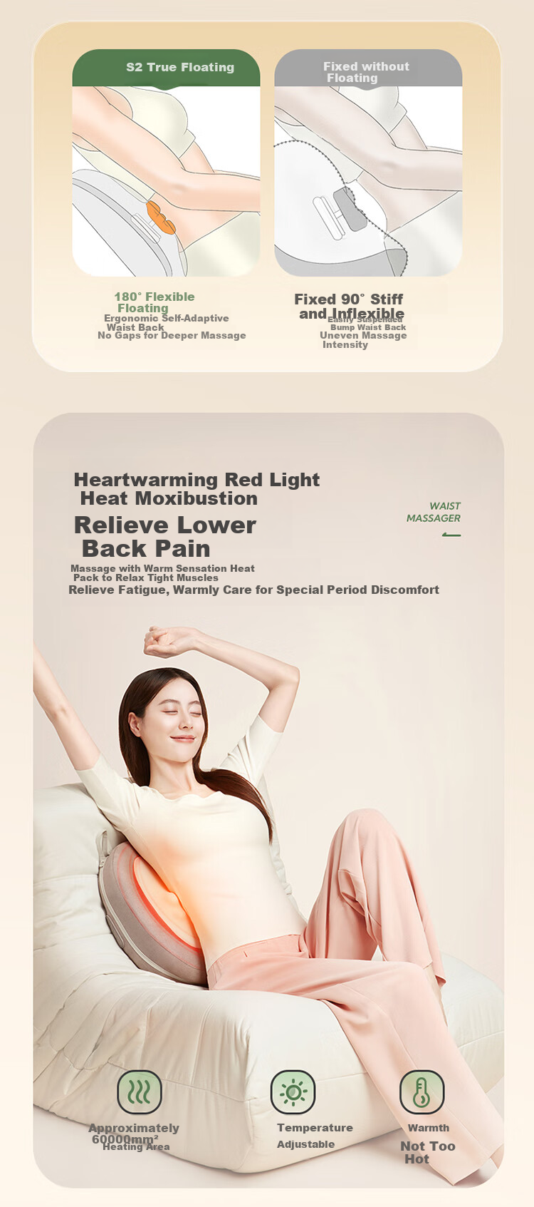 Bear Menstrual Heating Belt, Period Aid, Waist Hot Compress, Back Support, Warm Baby, Uterus Warmer Belt, Birthday Gift for Elders, Women, Wives, Mid-Autumn Festival Gift 10