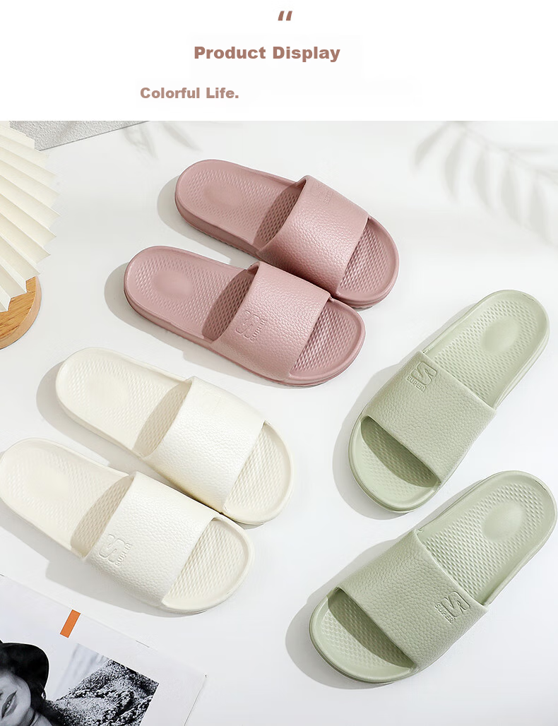 GUOLUOFEI Home Slippers for Men And Women, Summer Stepping-In Feeling Couple Bathroom Shower Outdoor Thick-Soled Sandals, Coffee Color, Size 44-45 8