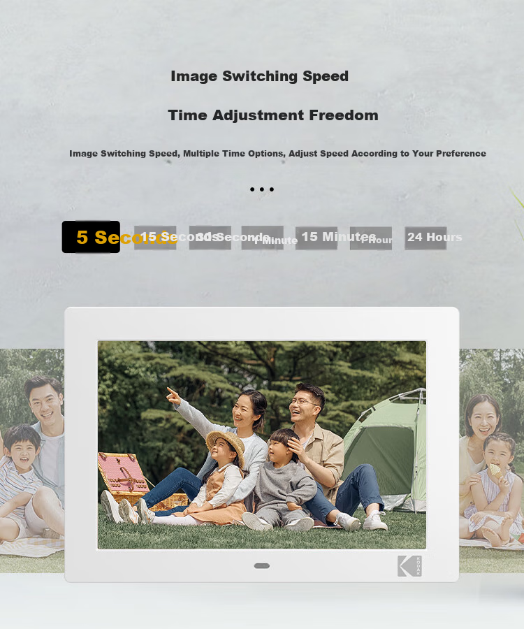 KODAK Digital Photo Frame, 10.1-Inch HD Electronic Album Video Player, White, Mid-Autumn Festival Gift 7