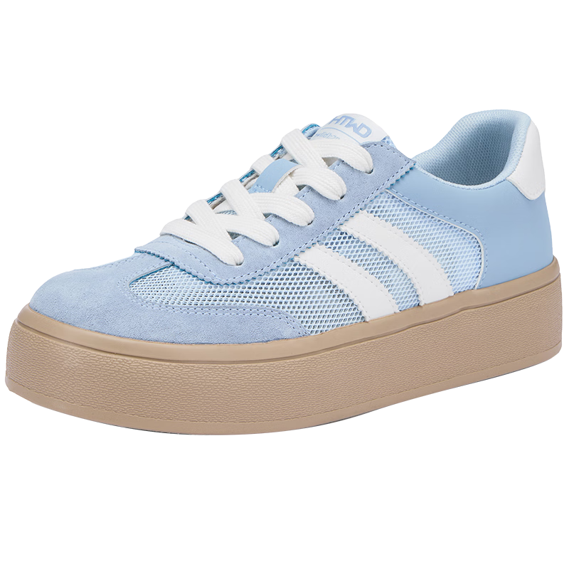 Hotwind Women's Thick Sole Mesh German Training Shoes Spring New Outdoor Lightweight Casual Retro Sneakers for Women