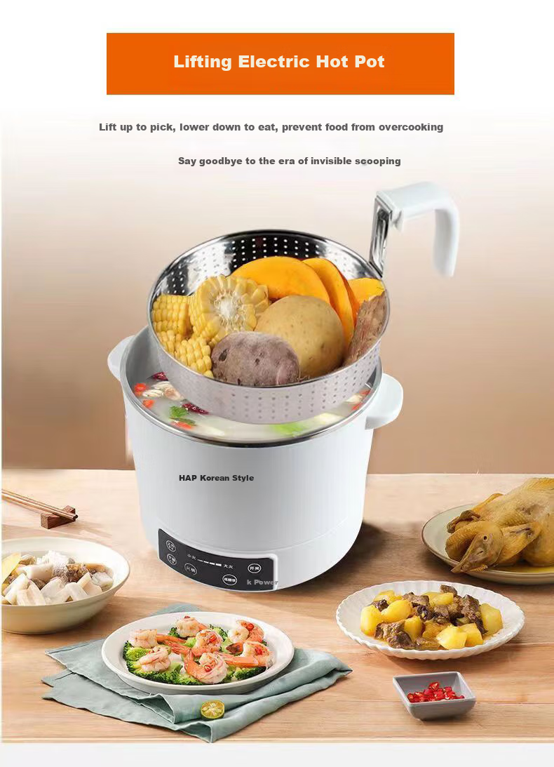 HAP Low-Sugar Rice Cooker Fully Automatic Rice Cooker with Soup Separation, Automatic Lifting Drainage, Steaming Pot for Diabetes Sugar Control, Electric Hot Pot, Non-Coated New Model 9