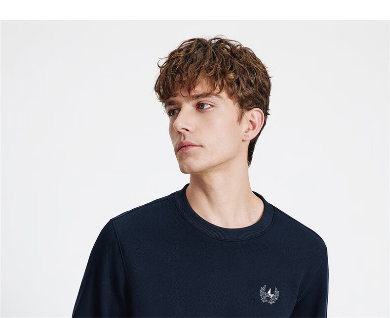 Navigare Italian Small Sailboat Autumn Winter Men's Fleece Lined Crewneck Skin-Friendly Warm Innerwear Top 1135805302 3