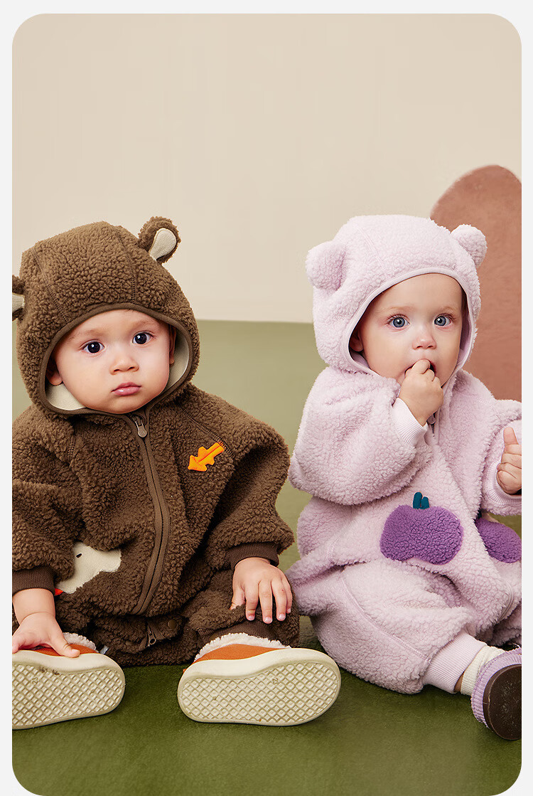 Minibala Baby Clothes Newborn Fleece Lined Hooded Romper Jumpsuit Red Christmas Outfit 2025 Winter Edition 1