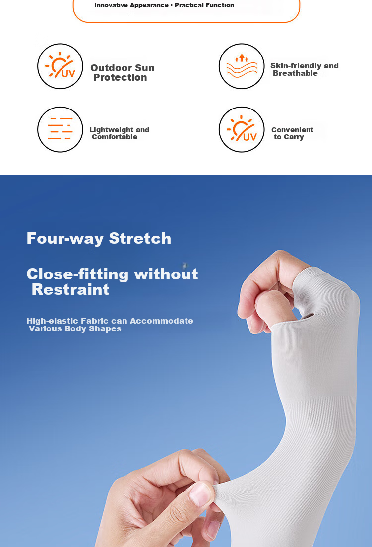 Suncojia Ice Sleeves for Men [Set of Four], Sun Protection Arm Sleeves for Women, Silk-Like Sleeves for Summer, Cycling Fishing Driving Arm Guards, Basketball Arm Sleeves 2