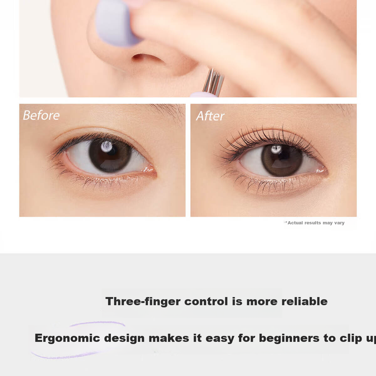 Everbab Aibella Ultra Wide-Angle Frameless Comb Eyelash Curler Suitable for All Eye Shapes, Gentle on Eyelashes 7