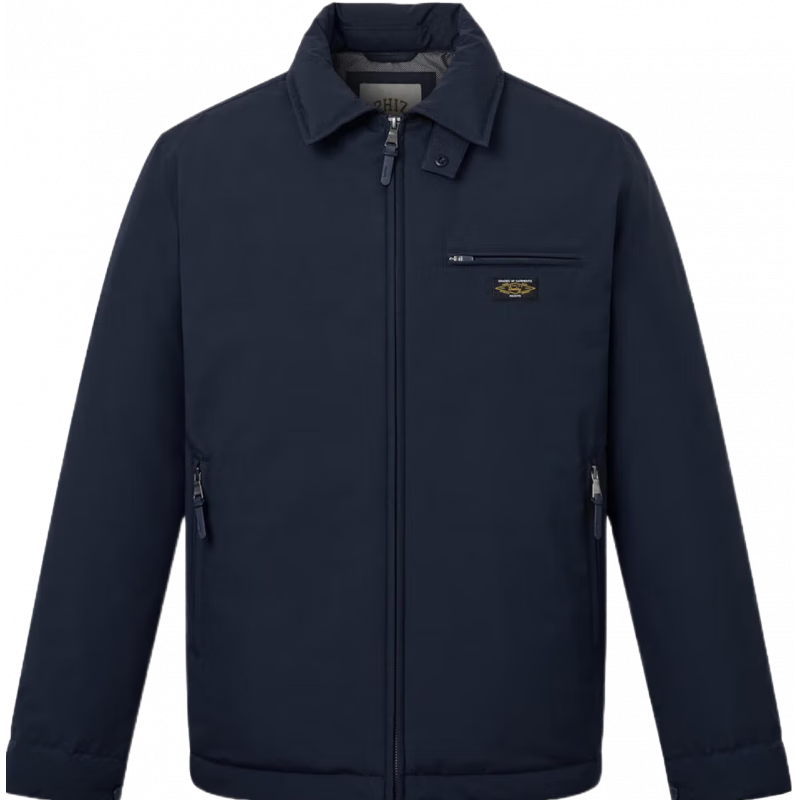 HAZZYS Men's Winter Clothing Turn-down Collar Executive Thick PHIZ Series Detroit Down Jacket