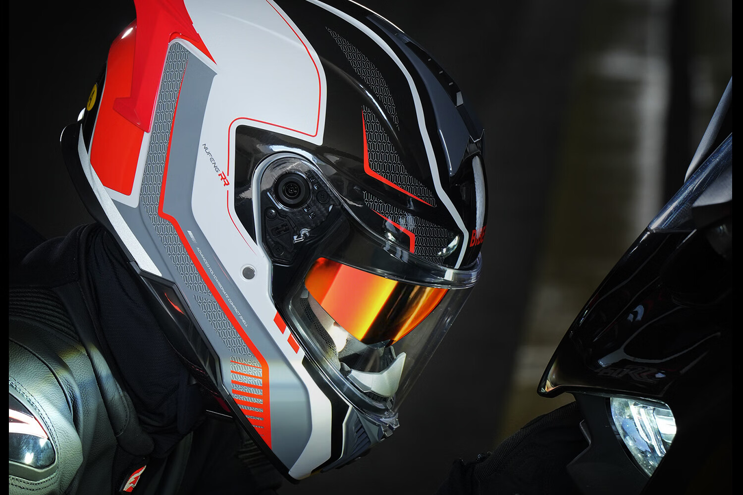 TWOBEE 3C Certified Motorcycle Riding Full-Face Helmet Flash White [Quick-Release Tail Wing] L 42