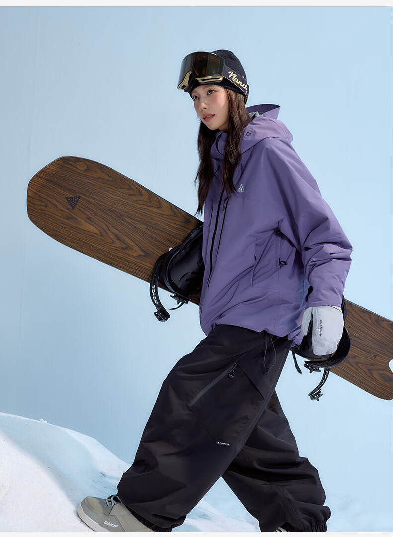 Nanend Skyline Unisex 3L Waterproof Arc Ski Jacket Cream Blue XS 26