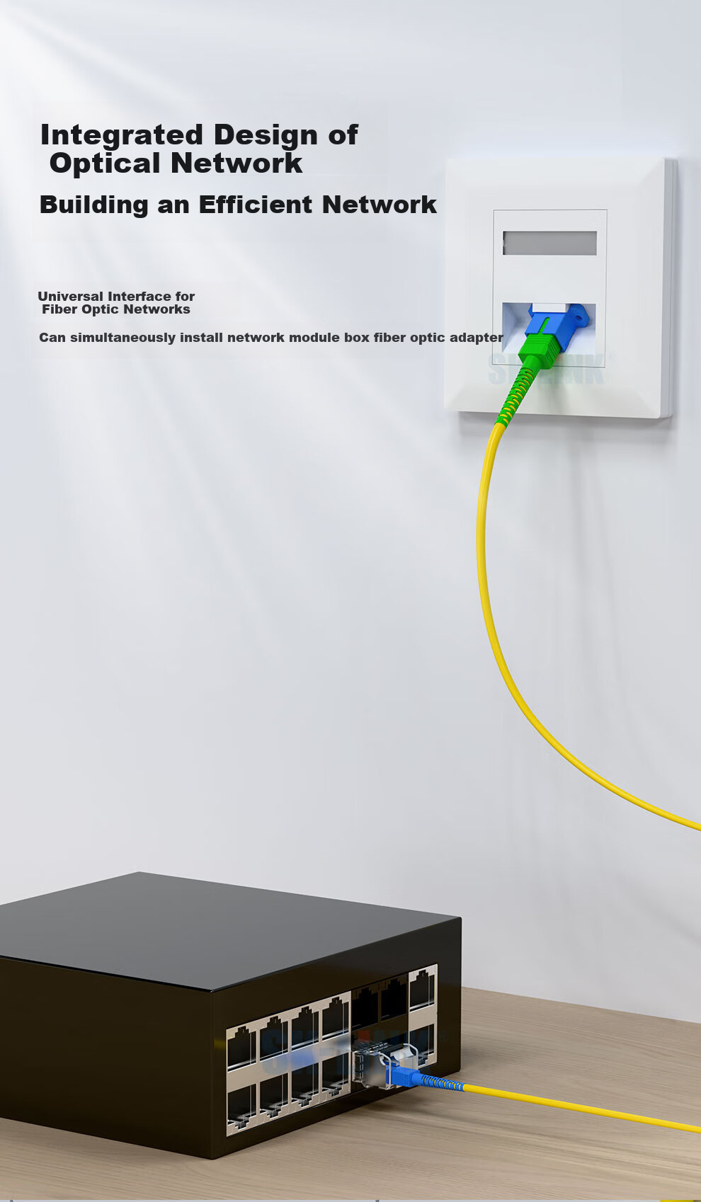 SK-LINK Fiber Optic Patch Cable, Single-Mode Single-Core Gigabit And 10 Gigabit E2000/APC Fiber Optic Cable, Low Smoke Zero Halogen, 1 Meter SK-TXSM 8