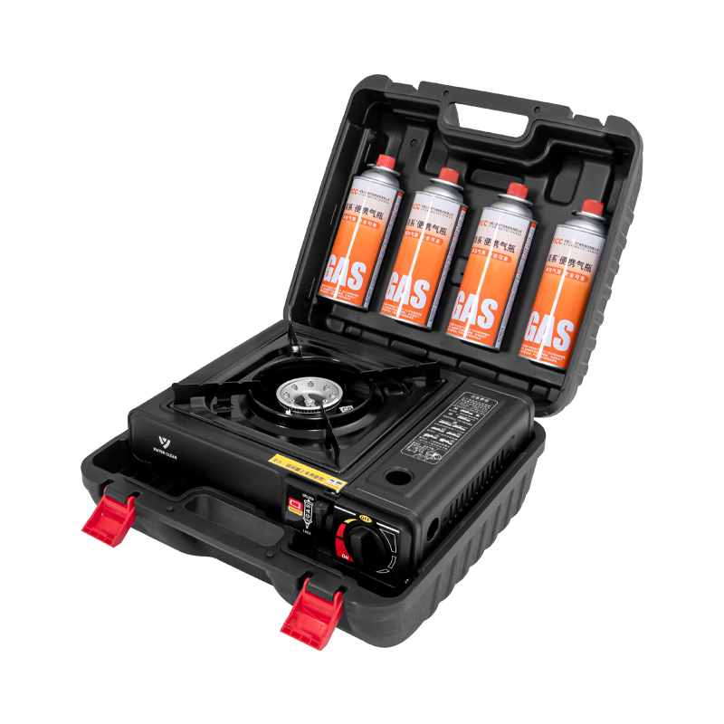Jauto Cassette Stove Outdoor Gas Stove Portable Camping Gas Cylinder Magnetic Stove Hot Pot Camping Set