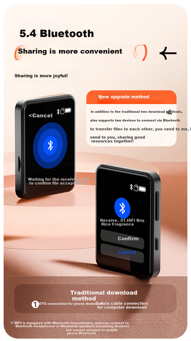 Aigo MP3/MP4 Player, Music Portable Player, English-Chinese Dictionary, 2.8-Inch E-Book Reader, Sports Camera with 806-64GB Storage 6