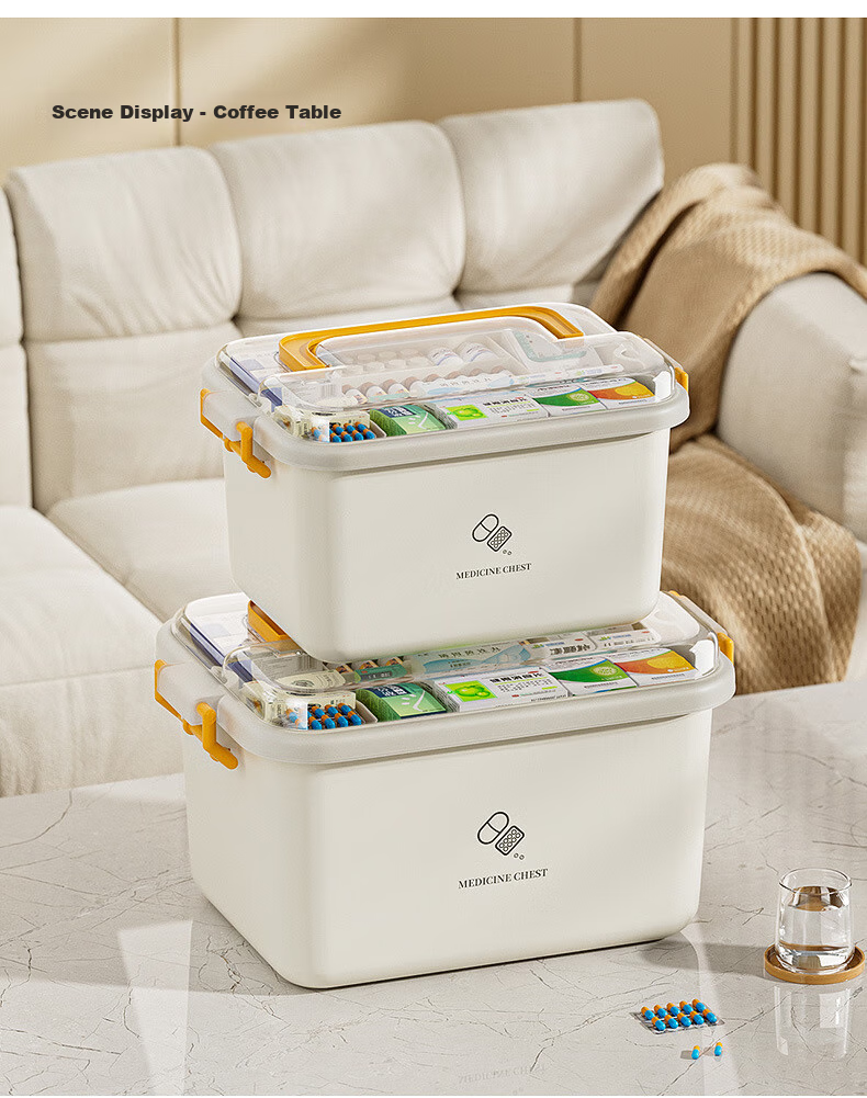 Baizi Multi-Layer Large Capacity Household Medical Box for Babies And Children, Emergency Medicine Storage Box for Dormitory 13
