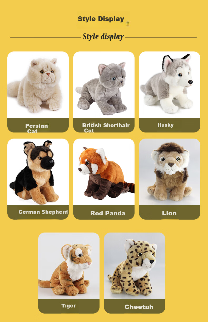 AI CAN China National Geographic Pet Plush Doll Pillow, Husky Second Generation, Birthday Gift for Boys And Girls 5
