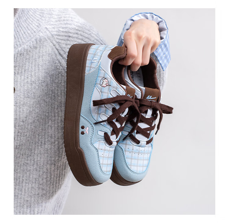 Warrior Women's Thick Sole Creative Casual Sneakers 2026 Spring Autumn New Student Sports Shoes Light Blue Size 38 4