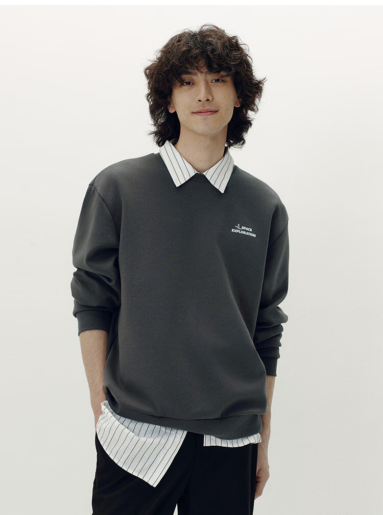 Semir XCNSPACE Aerospace Collaboration Series Men's Sweatshirt 2025 Autumn 101525116108 5