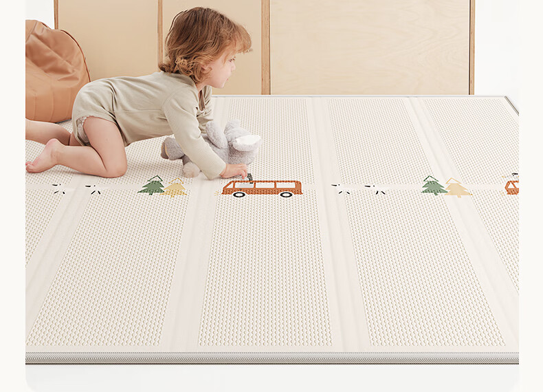 BG-BABYGO Little Green Core Foldable Baby Crawling Mat XPE Non-toxic Formaldehyde-free Anti-fall Home Floor Mat 12
