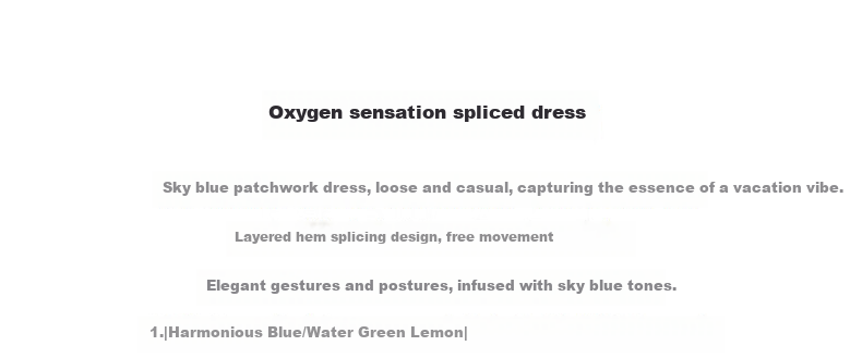 Chuyu Oxygen Sensation Dress for Women, 2025 Summer New Vacation Style Patchwork Faux Two-Piece Vest Dress, Sky Blue, S 5