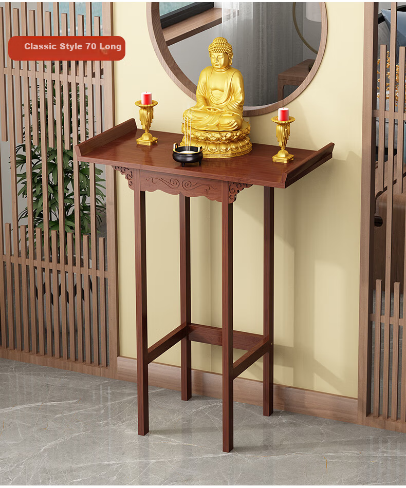 Taomengju Buddha Table, New Chinese Style Standing Cabinet, God of Wealth Cabinet, Buddha Altar, Incense Burner, Buddha Statues, Guan Gong Bodhisattva Altar, Offering Table, Storage Rack 24