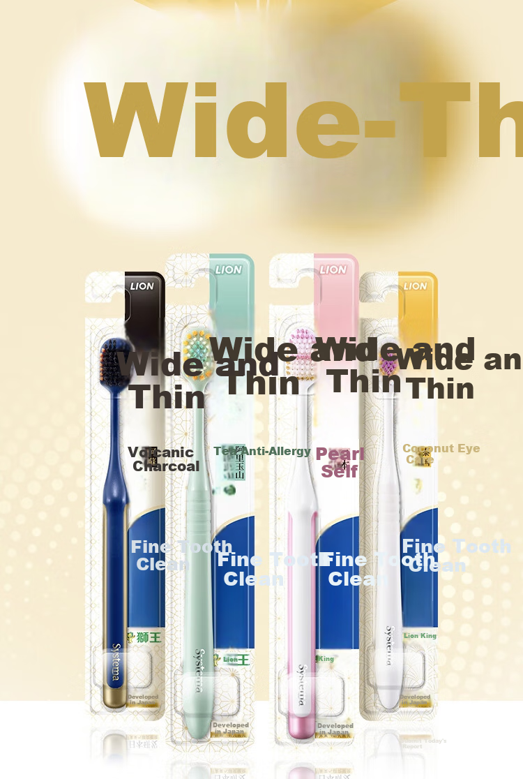 Lion Fine Bristle Extra Protection Wide-Head Toothbrush, 1 Pack, Random Color 5