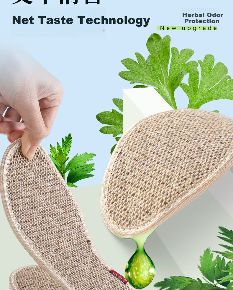 FOOTOPPO Cotton And Linen Odor-Free Insoles for Men And Women, Pure Cotton Sweat-Absorbing Insoles, Comfortable Soft-Bottomed Linen Breathable Ultra-Soft Insoles for Long-Standing 6