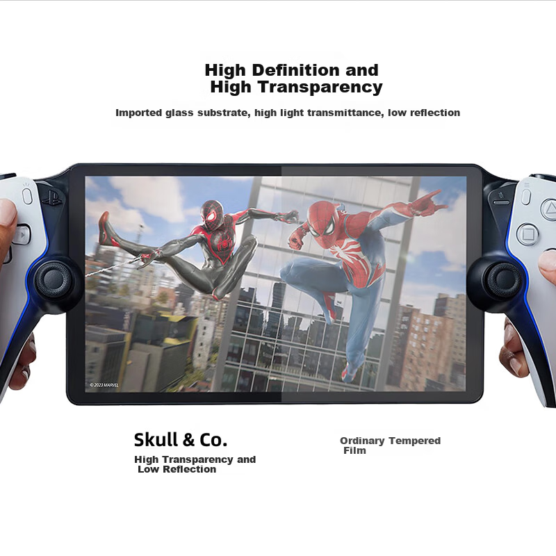 Skull & Co. PS Portal Streaming Handheld Dedicated Tempered Glass Screen Protector, Ultra-Thin High Transparency, Oil-Resistant Anti-Fingerprint, Shatterproof And Drop-Resistant, Two-Pack 3