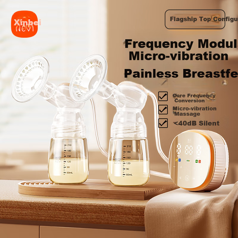 Xenbea Breast Pump, Electric Double-Sided Painless Fully Automatic Breast Pump, High-Suction Portable Breast Pump 8132