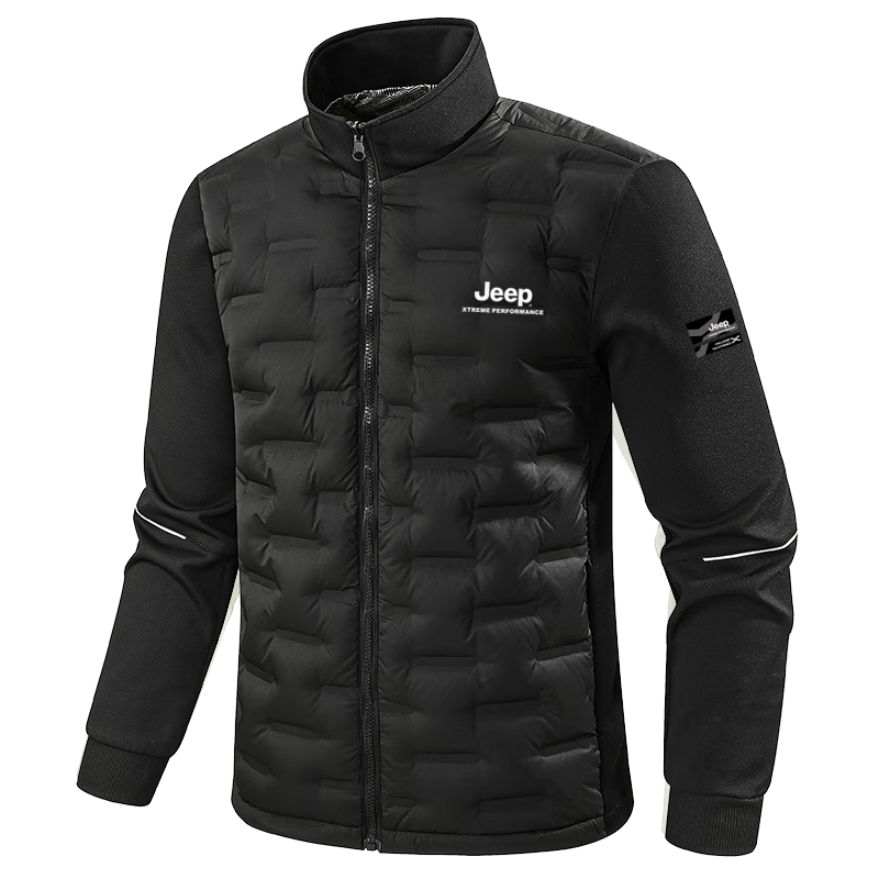 Jeep Unisex Lightweight Duck Down Jacket Winter Casual Stand Collar Insulated Coat Shell