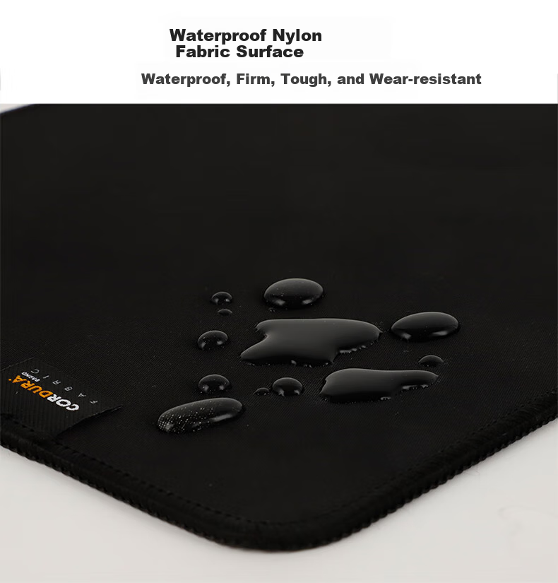 CAPERE Waterproof Nylon Mouse Pad, Cordura Coarse Surface Neutral Pad, Computer Accessory Gaming Mat, [Zhuifeng] Black 350x250x3mm Nylon Pad 7