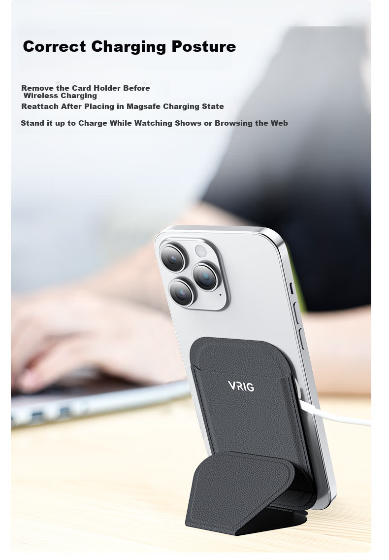 VRIG MG-22 Magnetic Magsafe Phone Holder Foldable Rotatable Multifunctional Travel Stand Compact Convenient Desktop Clip Compatible with iPhone 17 5