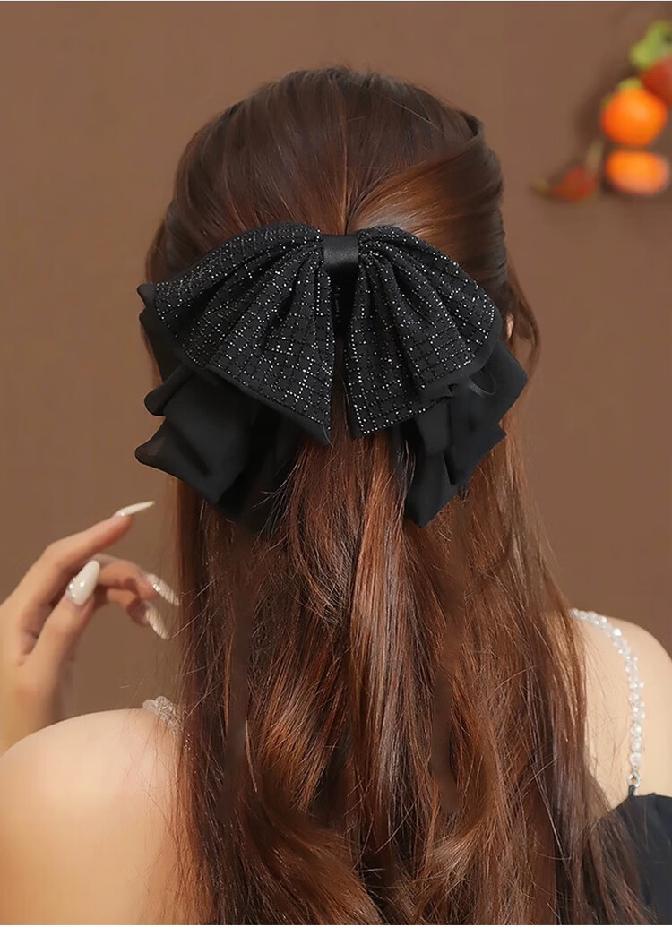 LiQing Butterfly Bow Mini Hair Claw Clips [2 Pieces] Hairpins for Forehead Bangs Side Hair Accessories Gift for Girlfriend Festival 4