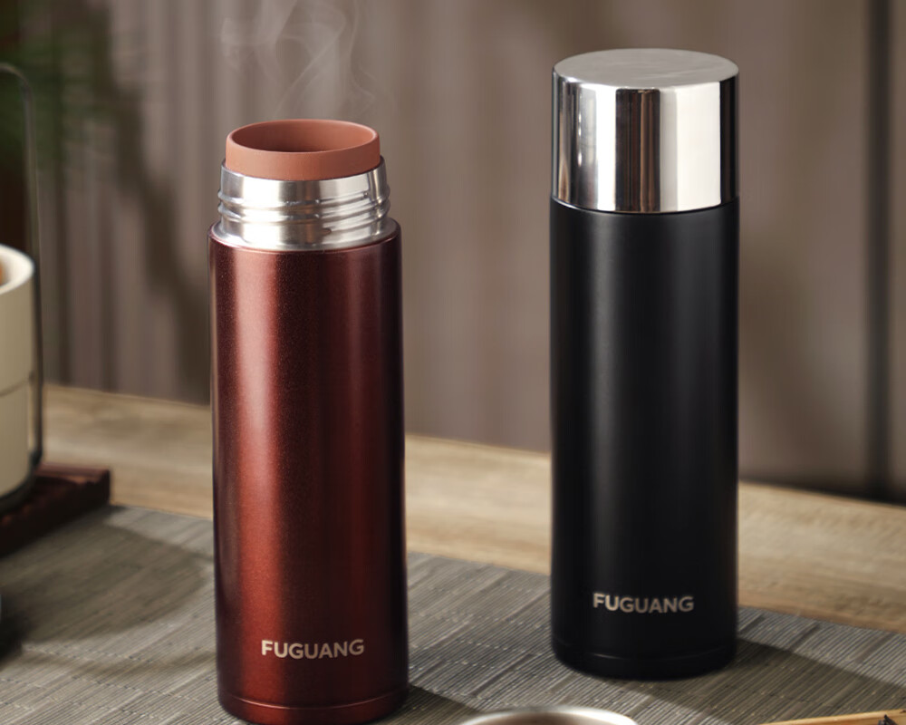 Fuguang Insulated Water Bottle Tea Cup for Men and Women Business Gift Large Capacity Purple Clay Cup 408mL 3