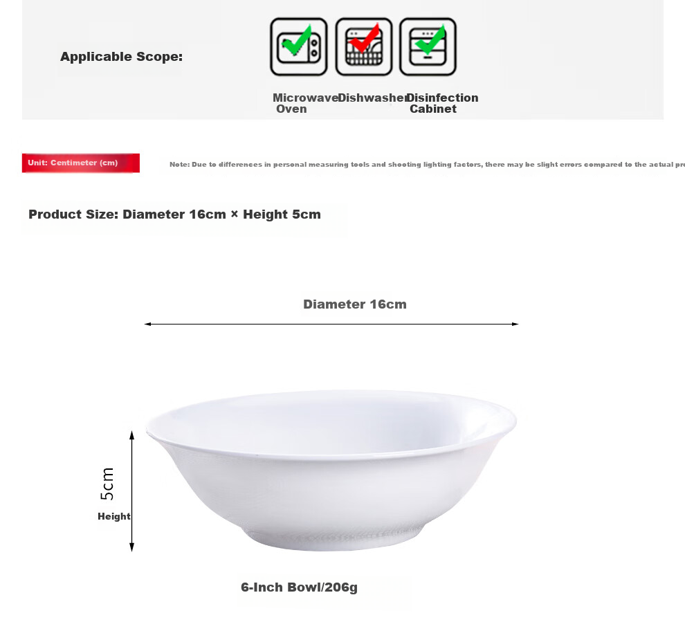 Sky Top Bone China Soup Bowl, Ceramic Rice Bowl, Salad Bowl, Pure White Household Tableware Set, 6-Inch Gaiwan, 4 Pieces 4