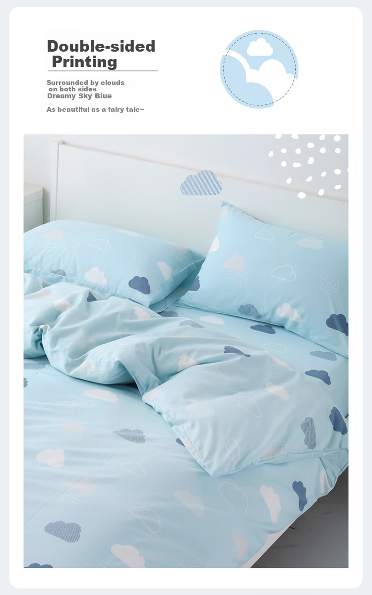 Dohia Pure Cotton Duvet Cover Single Piece, Double Bed Linen All-Season Pure Cotton Quilt Cover Duvet Insert for 1.8m Bed 230*229cm 10