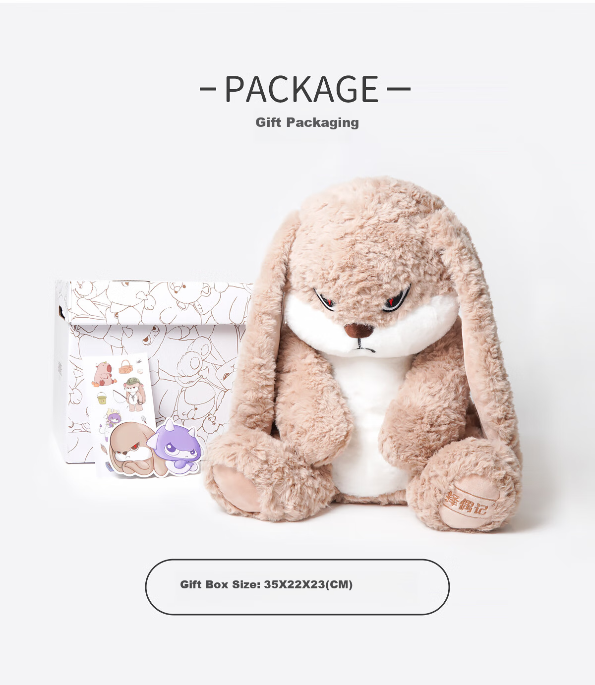 Zeouji Rose Flower Puff, Little Lamb Doll, Birthday Gift Box, Present for Girls, Plush Toy Doll 7