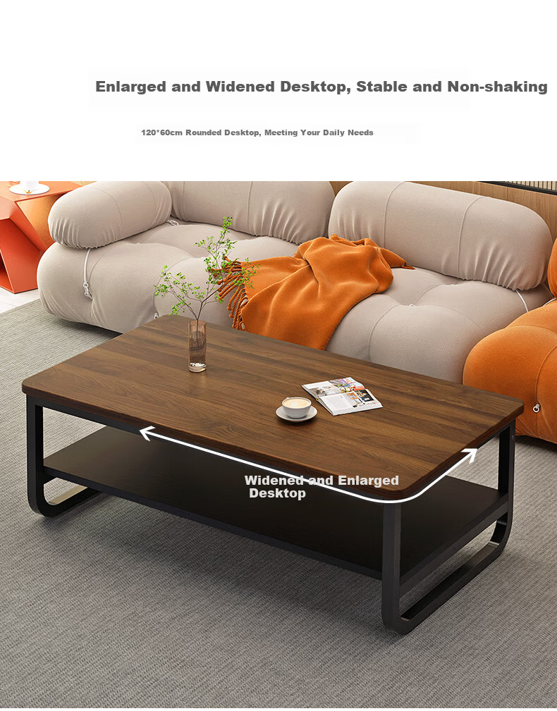 Fanshe Coffee Table for Small Apartments, Modern Minimalist Living Room Coffee Table, Office Tea Table, Simple Wooden Sofa Side Table 5