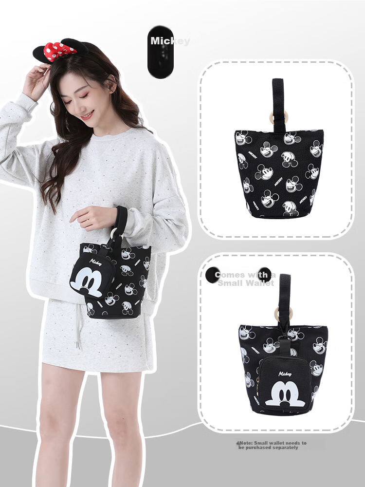 Disney Handbag, Women's Bag, Stitch Denim Canvas Bucket Bag, Cute Girls' Purse, Birthday Gift for Girls 18