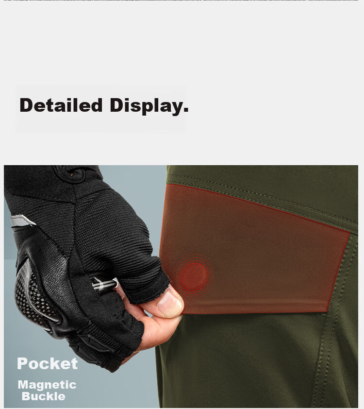 MOTOWOLF Motorcycle Quick-Release Riding Pants, Motorbike Anti-Fall Winter Warm Windproof Quick-Release Trousers, Windproof Pants, Cold-Resistant Quick-Detach Pants 12