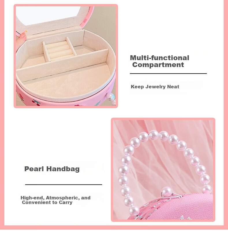 Guanchao Princess Hair Accessories Gift Box, Children's Toy, Birthday Gift for Girls Aged 6-10, Educational Toy, Hair Clips And Jewelry Set 11