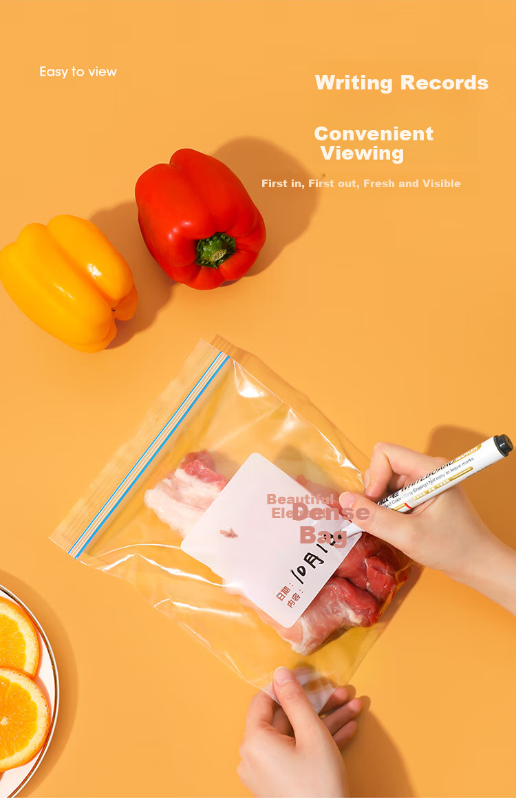 MARYYA Food Storage Bags Large And Medium Size Combo Pack of 40, Thick Disposable Refrigerator Portioning Fresh-Keeping Transparent Self-Sealing Bags 8