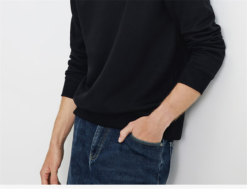 Navigare Italian Small Sailboat Autumn Winter Men's Fleece Lined Crewneck Skin-Friendly Warm Innerwear Top 1135805302 2