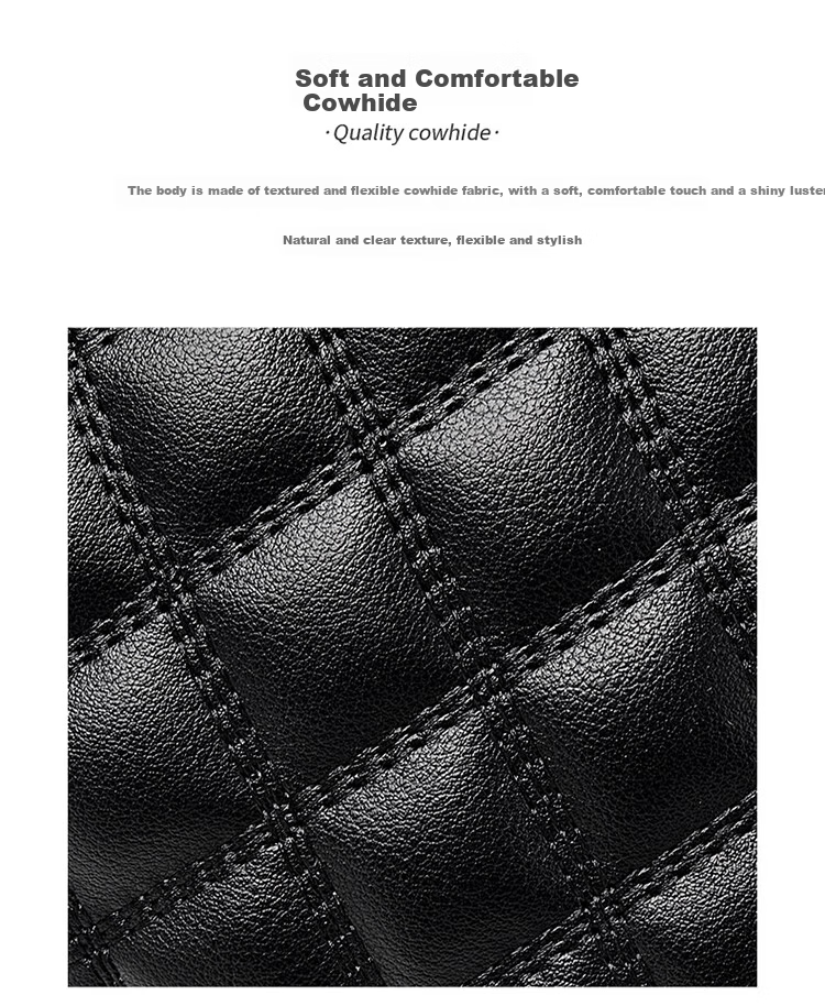 Aokang Women's Handbag, Trendy Cowhide Quilted Small Square Bag, Light Luxury Crossbody Shoulder Bag, Birthday And 520 Gift for Girlfriend 4